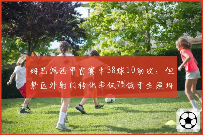 姆巴佩西甲首赛季38球10助攻，但禁区外射门转化率仅7%低于生涯均值
